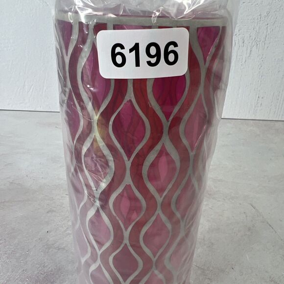 Vintage 1960s Mod Pink Swirl Psychedelic Glass Vase Hippie Boho 8.25"H X 3.25” W - Picture 12 of 12